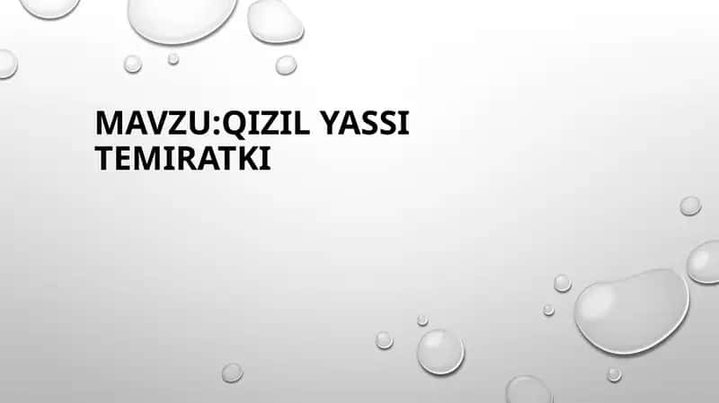 Qizil yassi temiratki