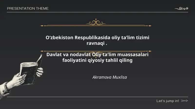 Oliy taʼlim tizimining tarixiy rivojlanishi va islohotlari