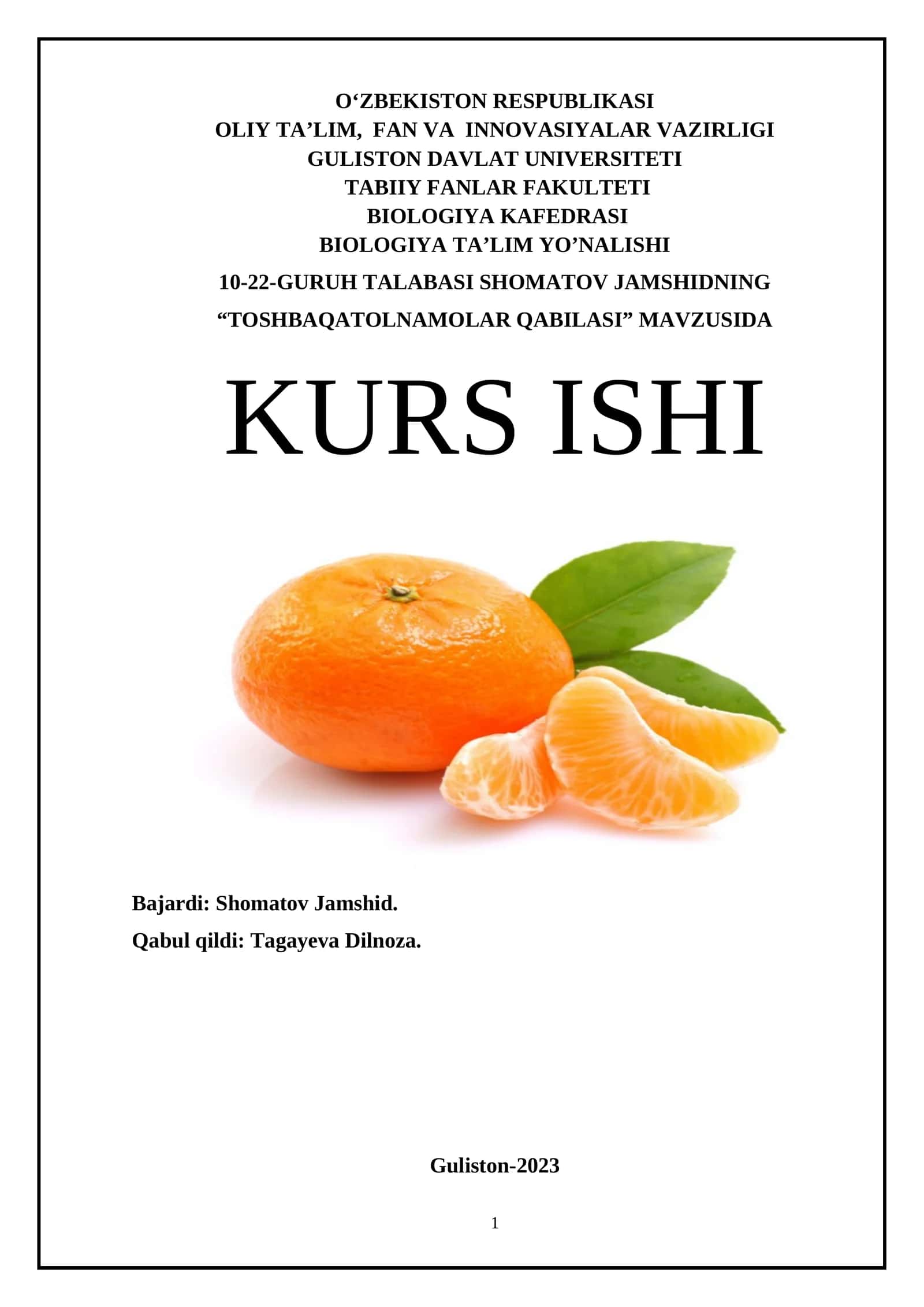 TOSHBAQATOLNAMOLAR QABILASI