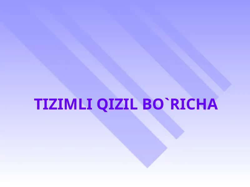 Tizimli Qizil Bo`richa
