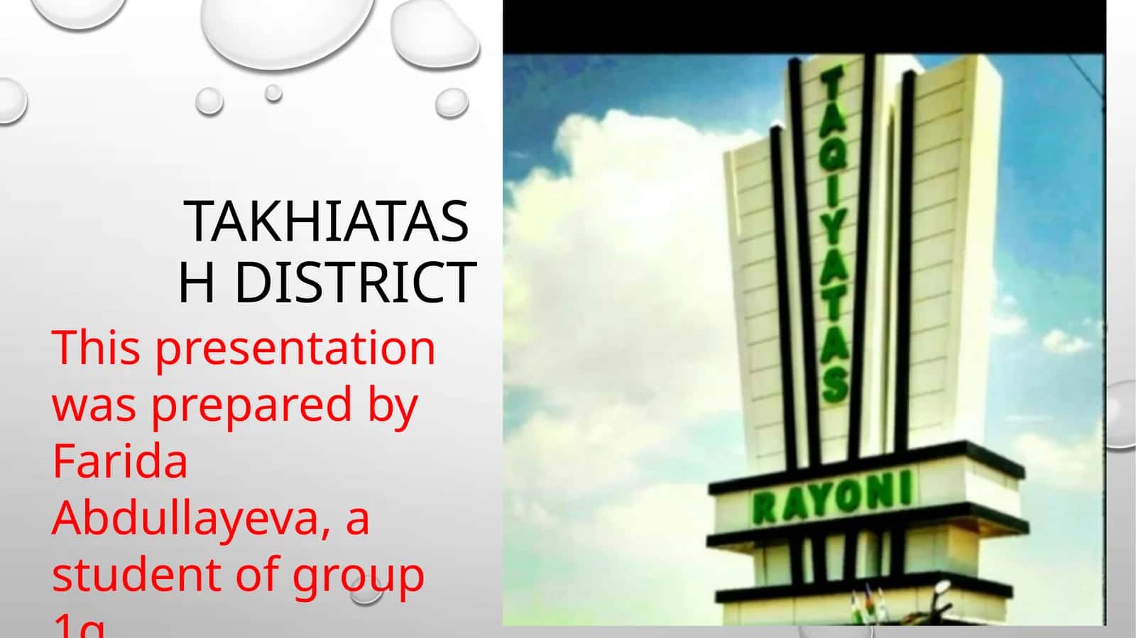 Takhiatash District
