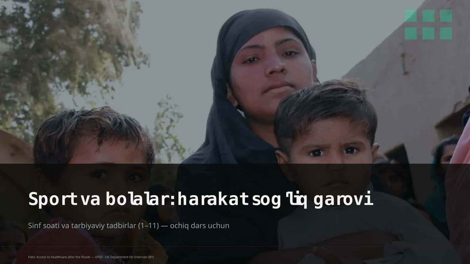 Sport va bolalar: harakat sog'liq garovi