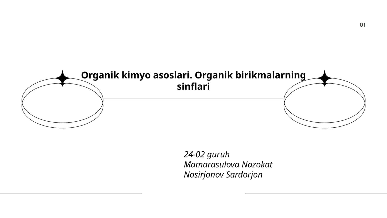 Organik kimyo asoslari. Organik birikmalarning sinflari