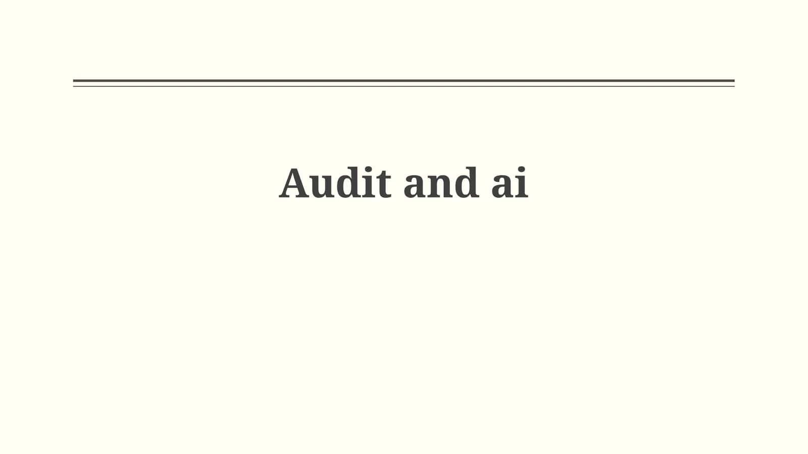 Audit va AI integratsiyasi