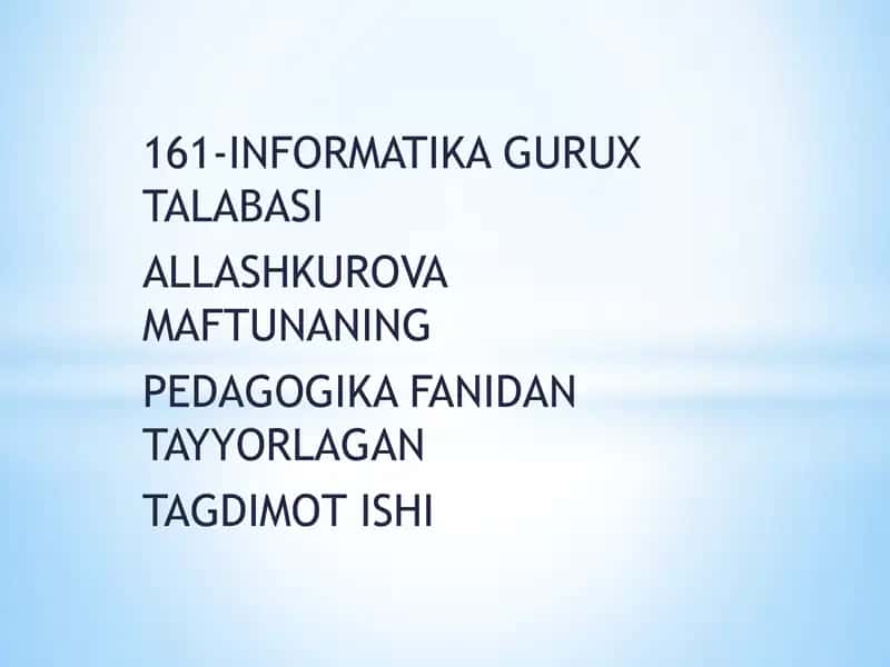 Tarbiya jarayoni
