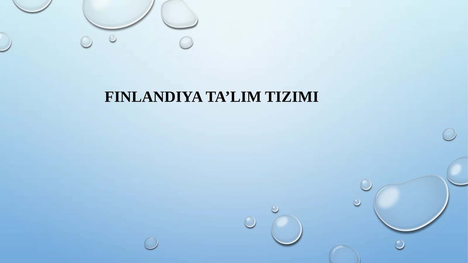 Finlandiya ta’lim tizimi slayd