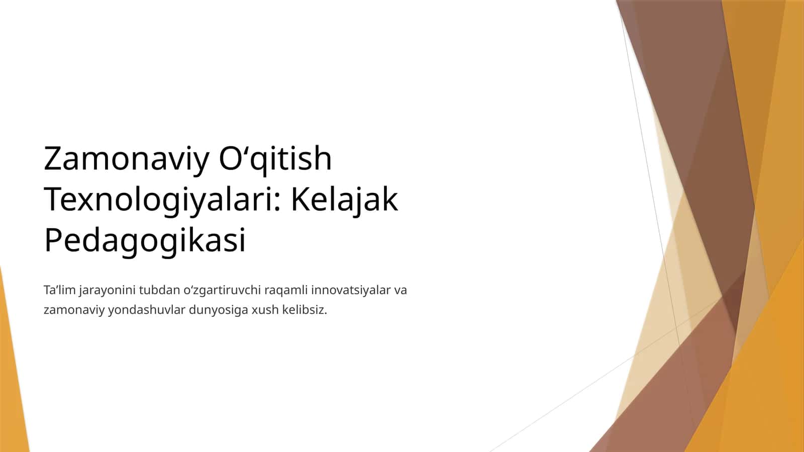 Zamonaviy Oʻqitish Texnologiyalari: Kelajak Pedagogikasi