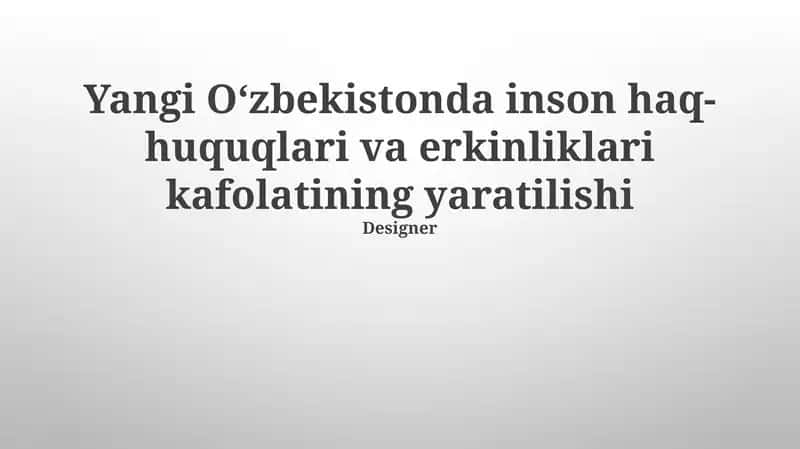 Konstitutsiyaviy Kafolatlar va Islohotlar
