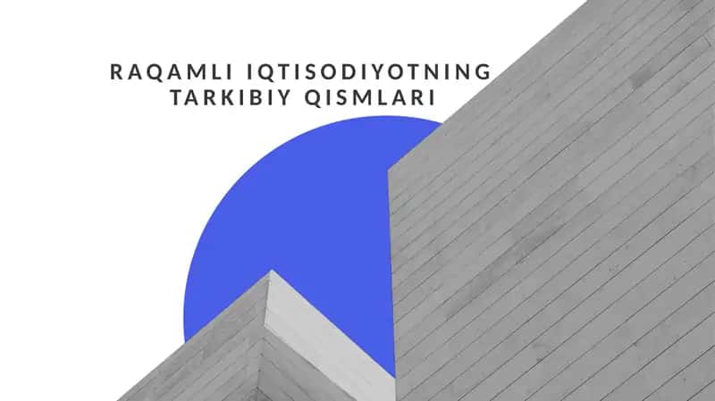 Raqamli iqtisodiyotning tarkibiy qismlari