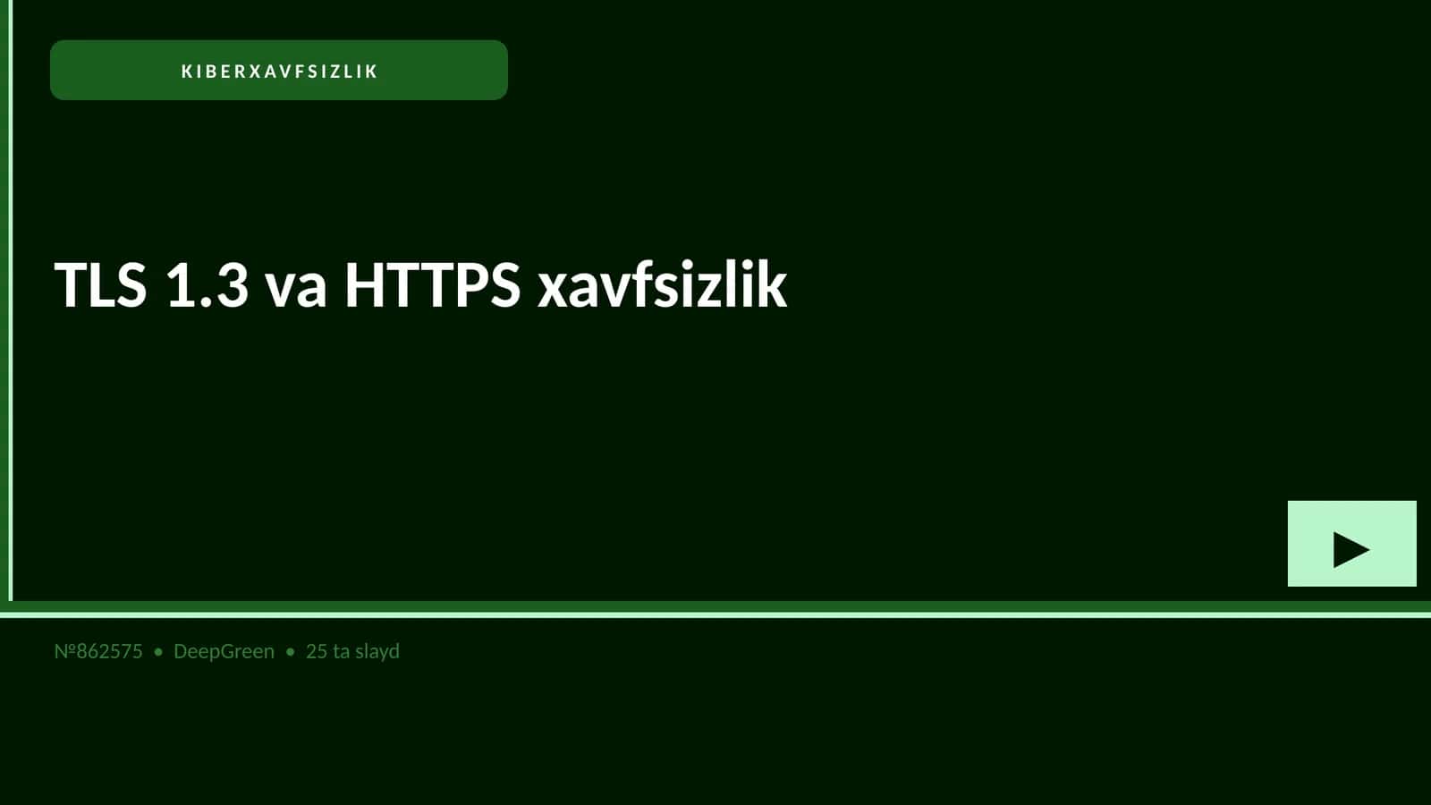 TLS 1.3 va HTTPS xavfsizlik