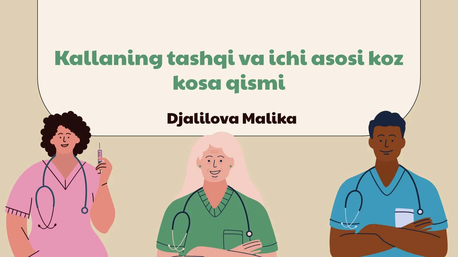 Kallaning tashqi va ichi asosi koz kosa qismi