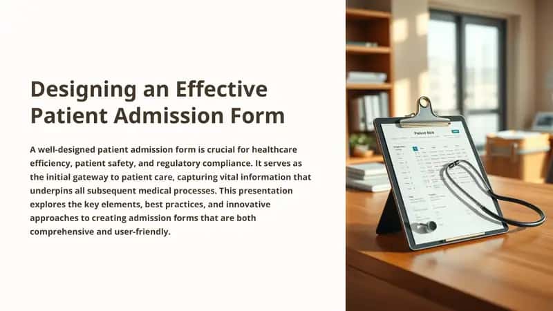 Designing an Effective Patient Admission Form