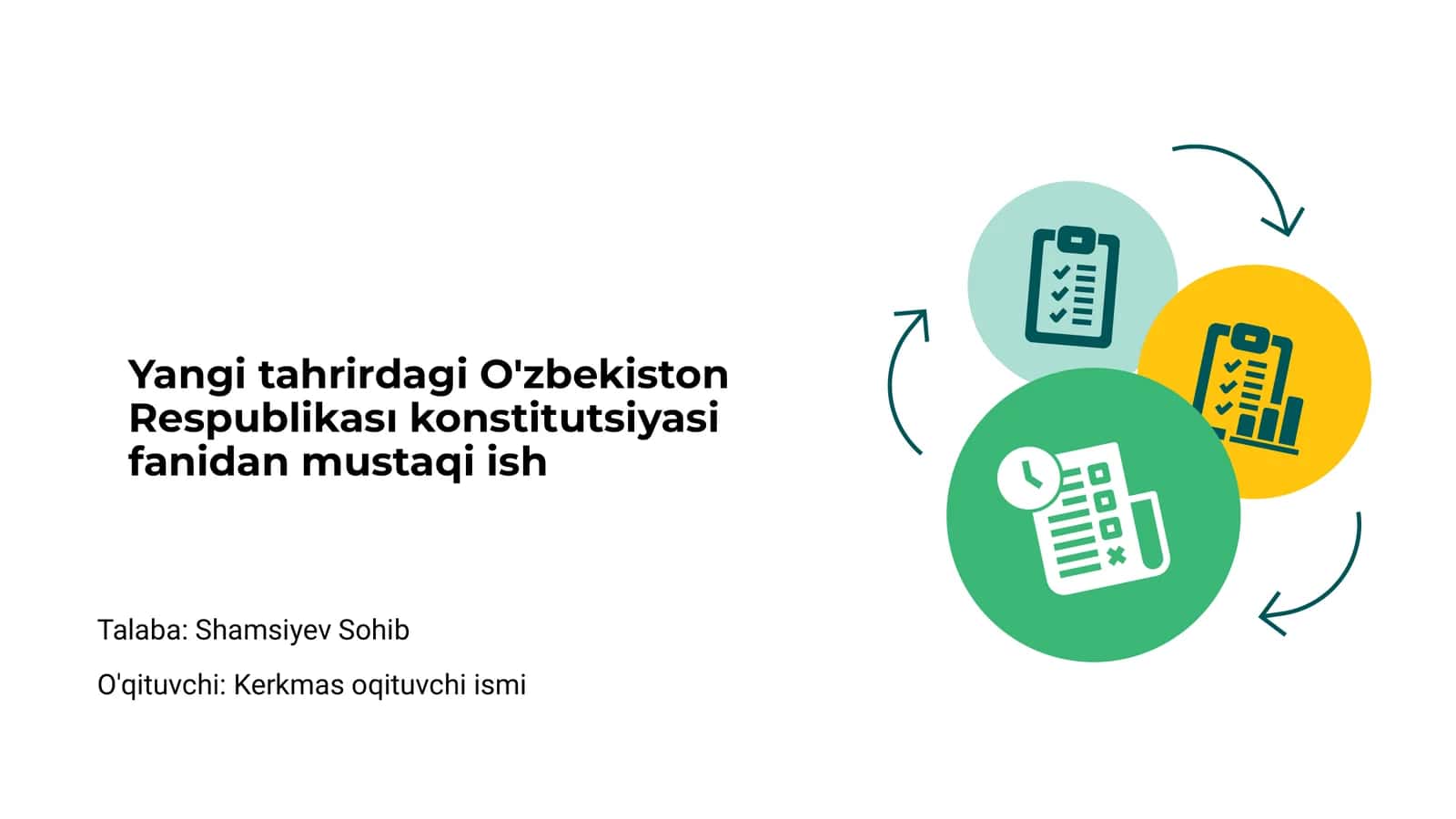 O'zbekiston Respublikasi yangi konstitutsiyasi