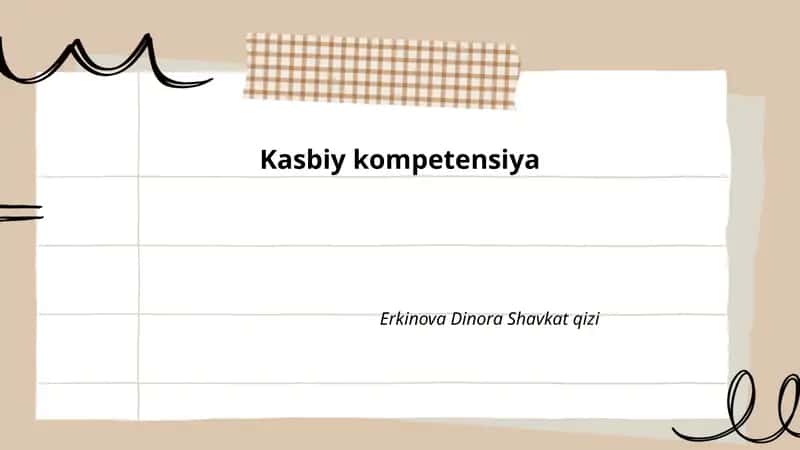 Kasbiy kompetensiya