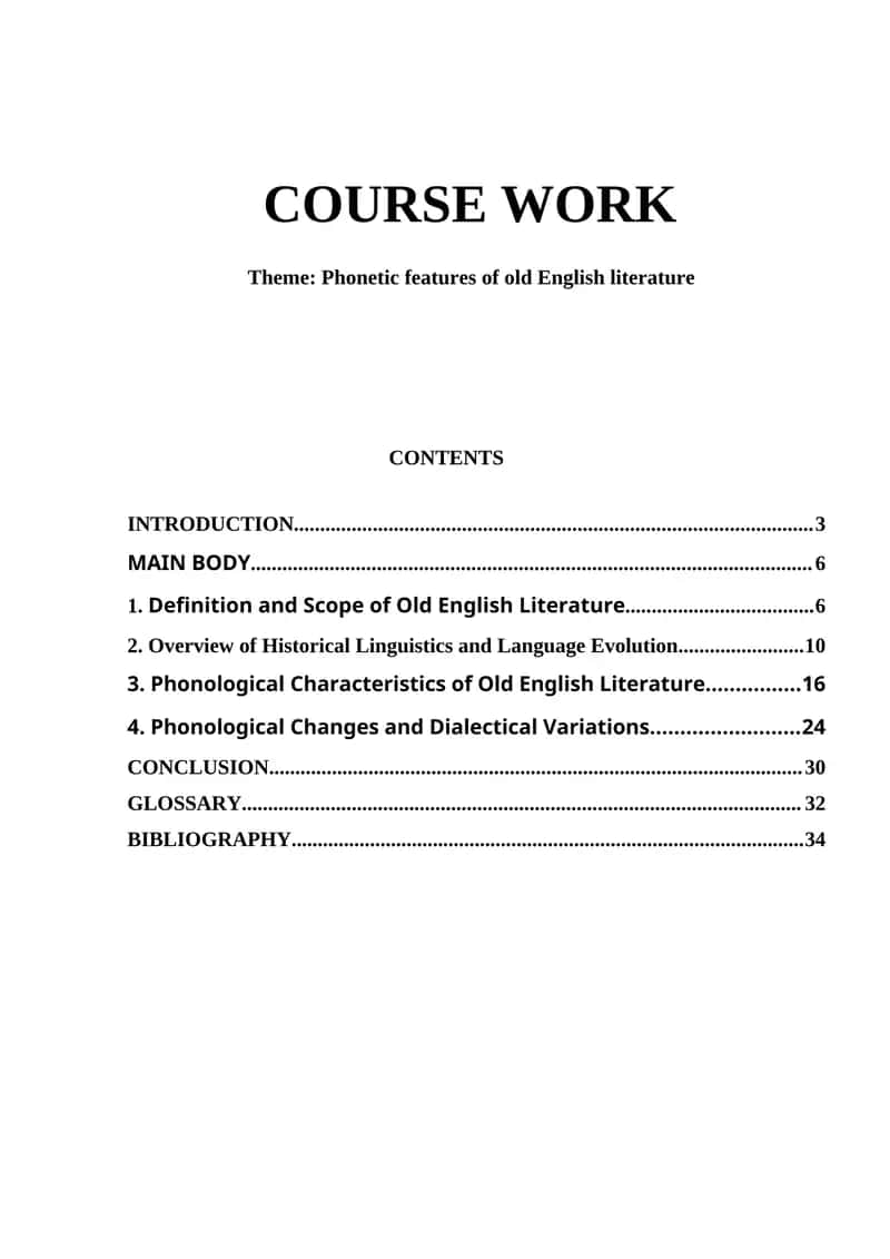 Phonetic Features of Old English Literature
