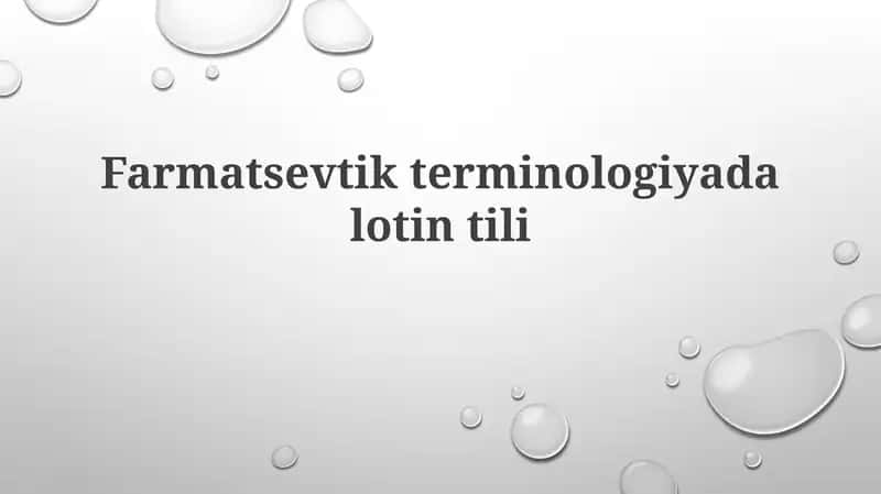 Farmatsevtikterminologiyadalotintili