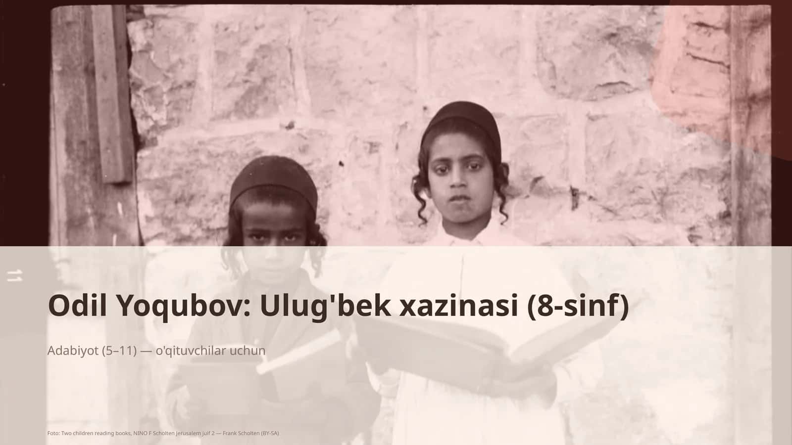 Ulug'bek xazinasi (8-sinf)
