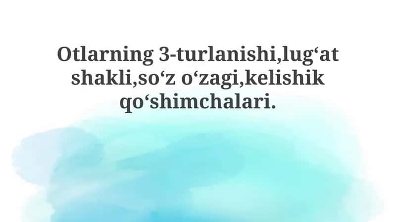 Otlarning 3-turlanishi