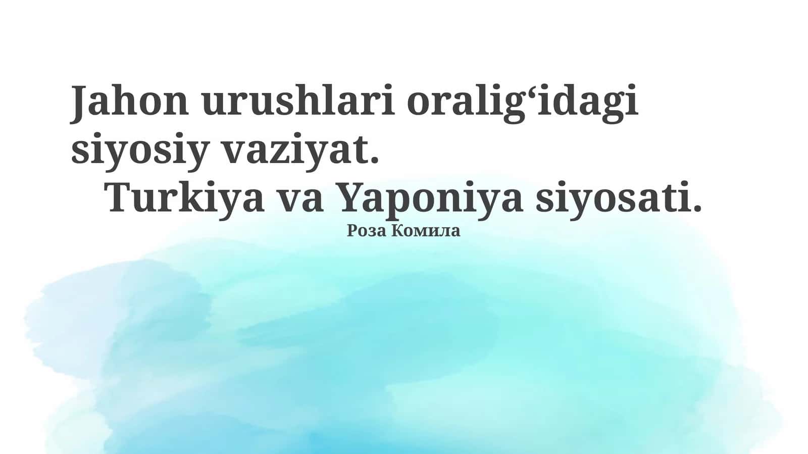 Jahon urushlari oraligʻidagi siyosiy vaziyat