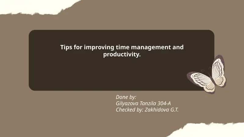 Tips for improving time management and productivity