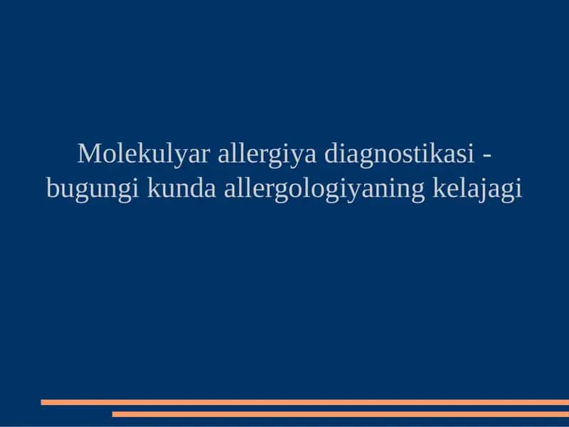 Molekulyar allergiya diagnostikasi