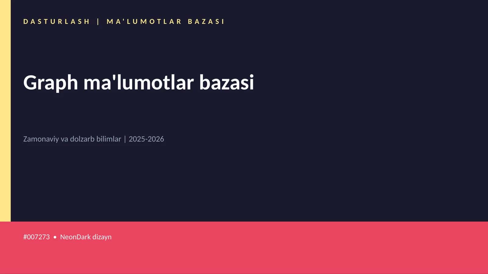Graph ma'lumotlar bazasi