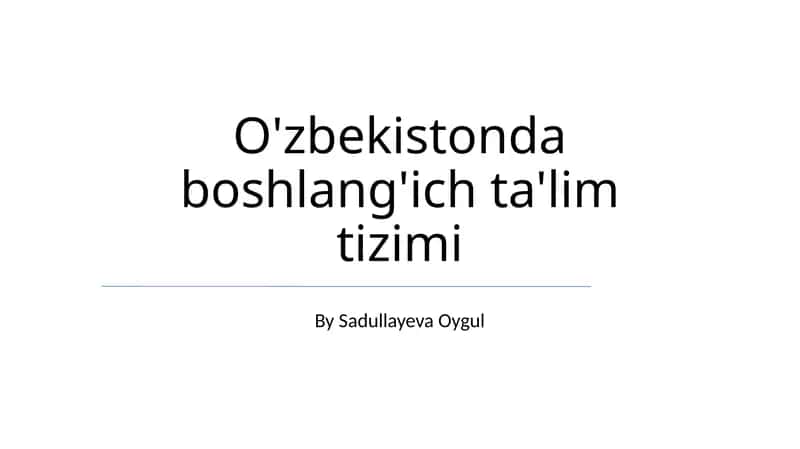 Davlat ta'lim standartlari va dasturlari