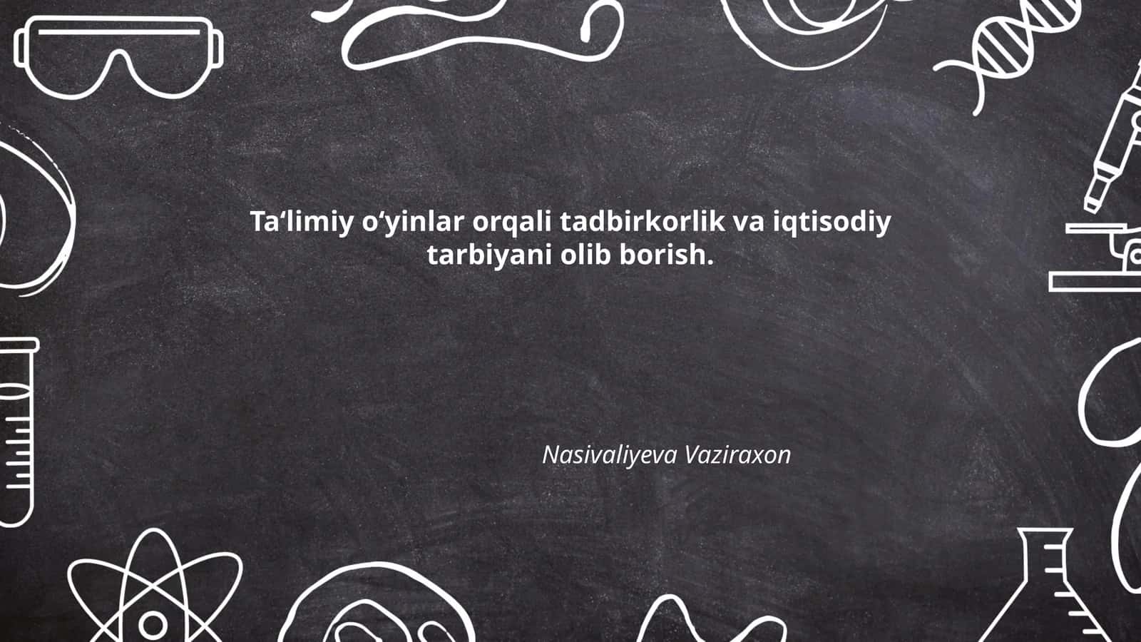 Ta'limiy o‘yinlar orqali tadbirkorlik va iqtisodiy tarbiyani olib borish
