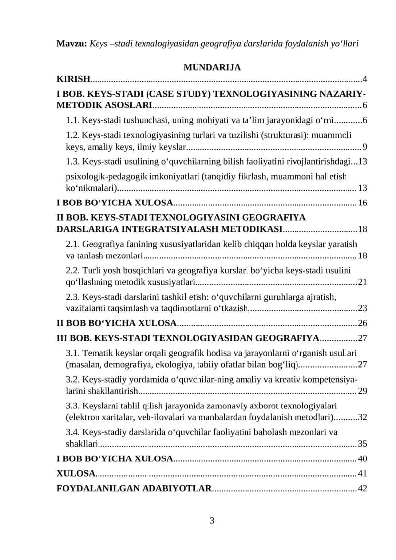 Keys –stadi texnalogiyasidan geografiya darslarida foydalanish yo'llari