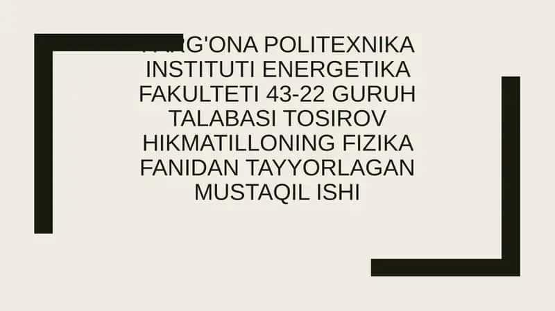 Uch fazali tok haqida tushuncha