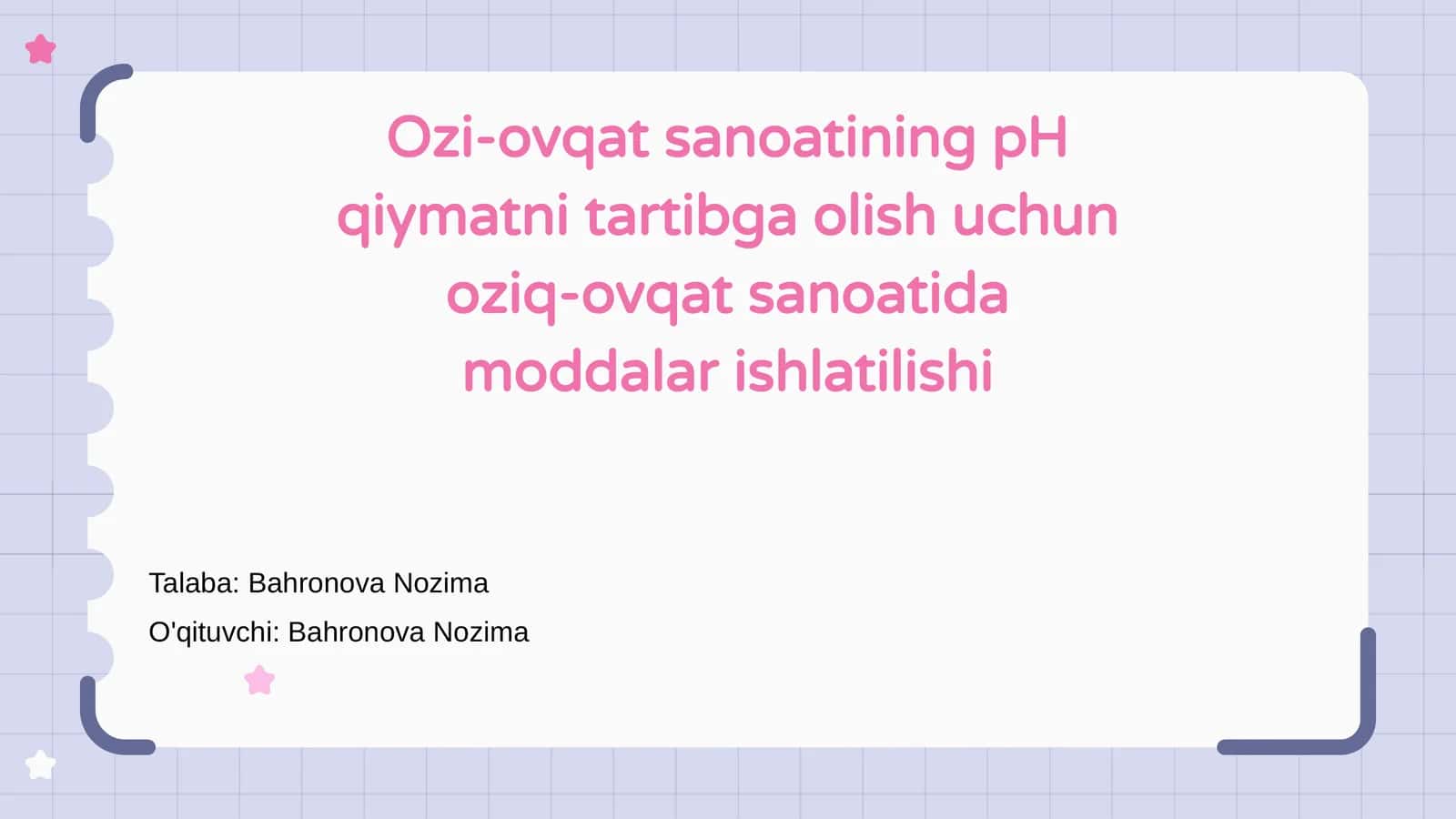Oziq-ovqat sanoatida pH nazorati