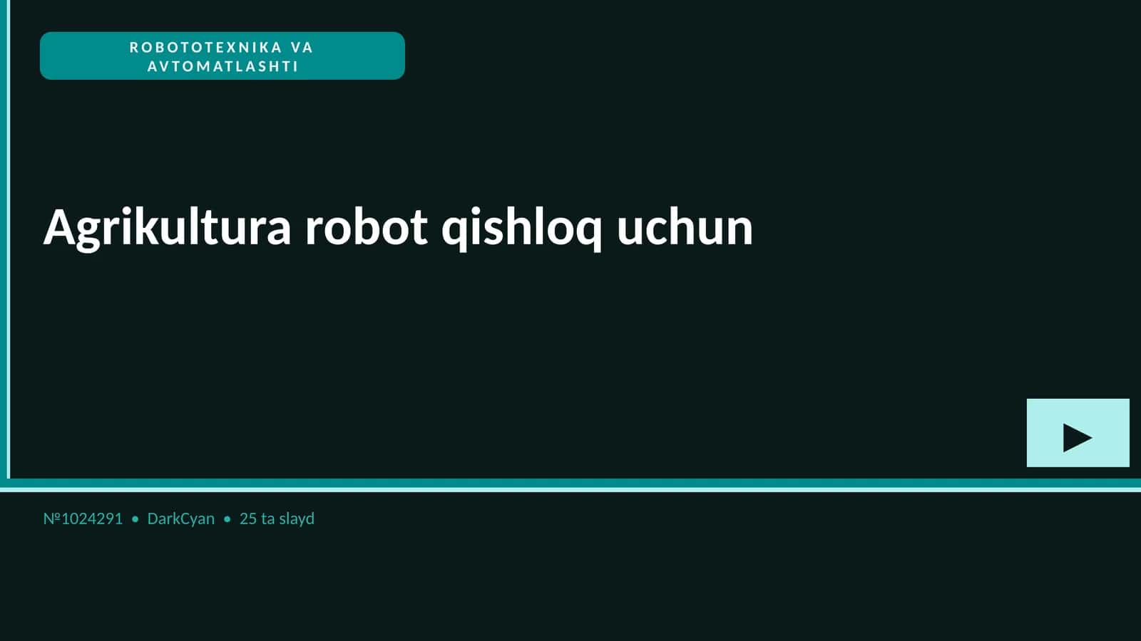 Agrikultura robot qishloq uchun