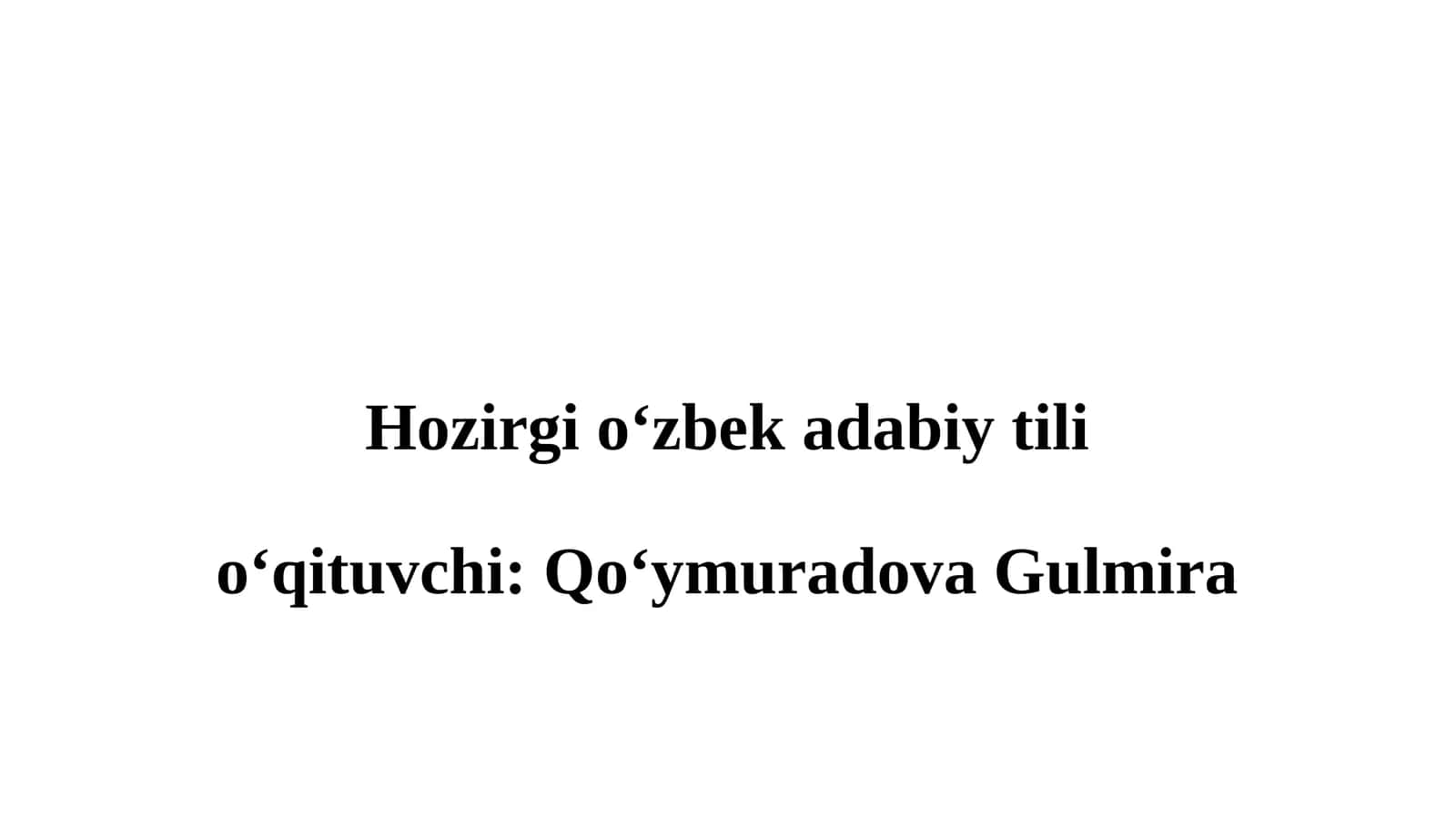 Undoshlar tasnifi va tafsifi