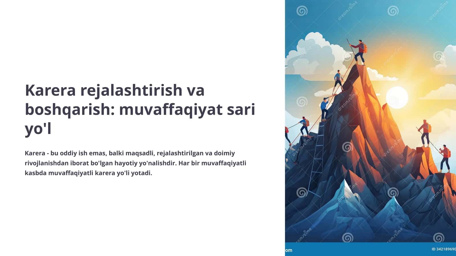 Karera rejalashtirish va boshqarish: muvaffaqiyat sari yo'l
