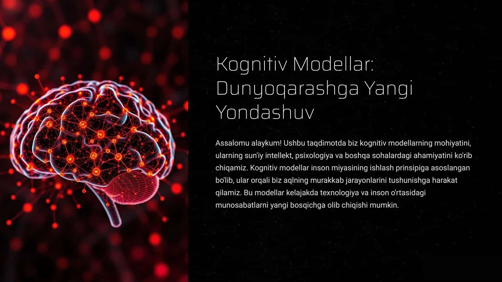 Kognitiv Modellar: Dunyoqarashga Yangi Yondashuv