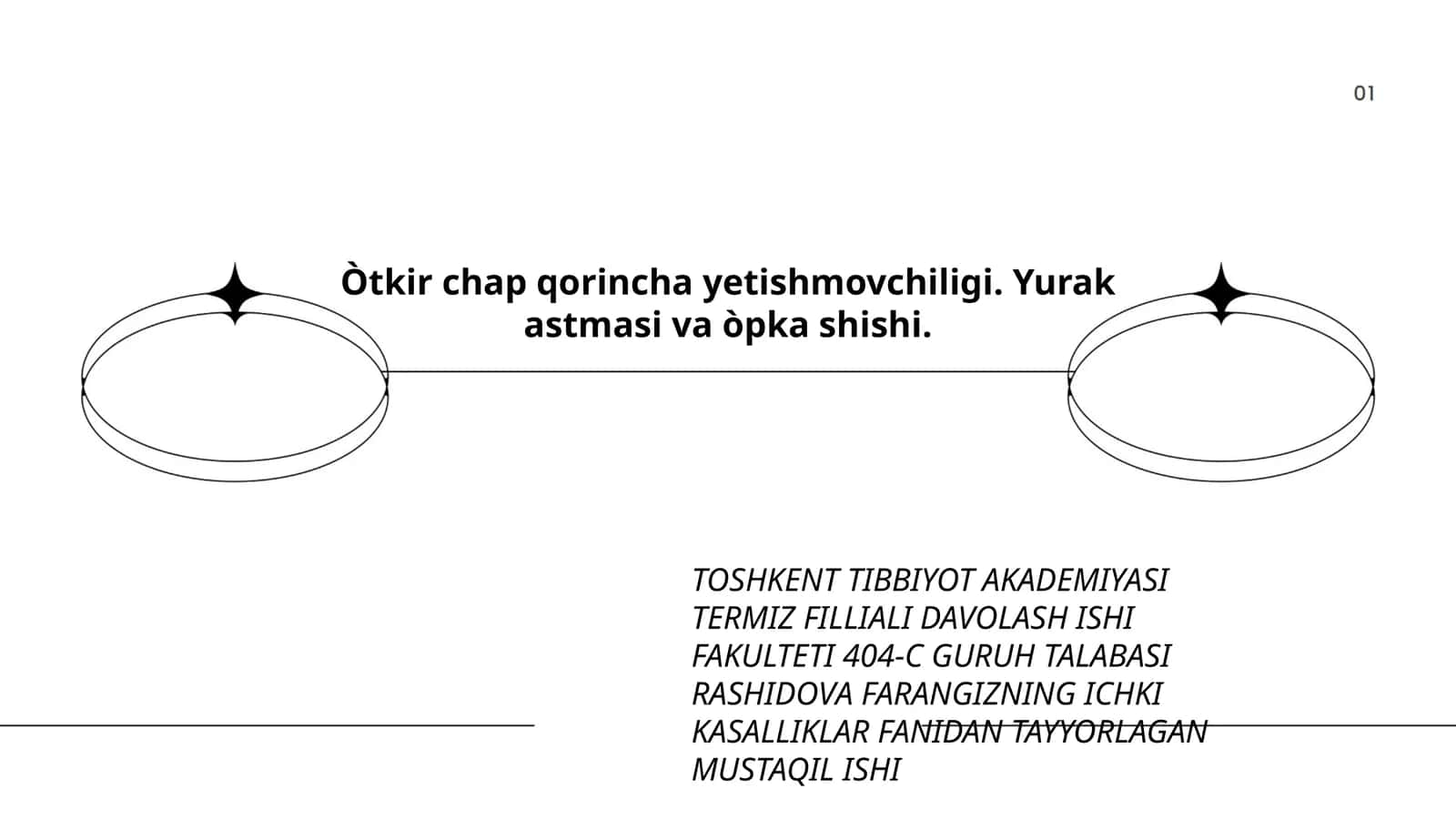 Òtkir chap qorincha yetishmovchiligi. Yurak astmasi va òpka shishi