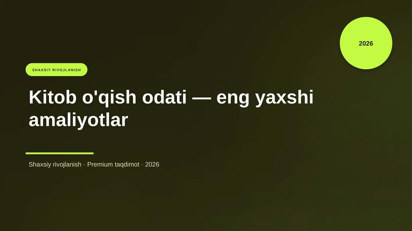 Shaxsiy Rivojlanish