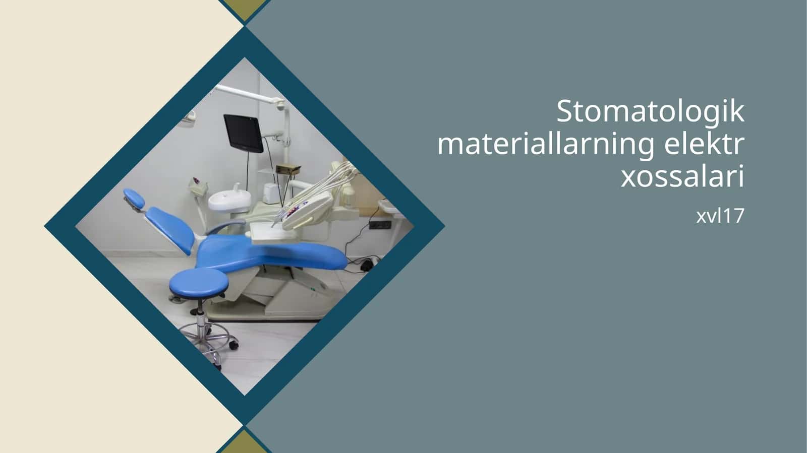 Stomatologik materiallarning elektr xossalari