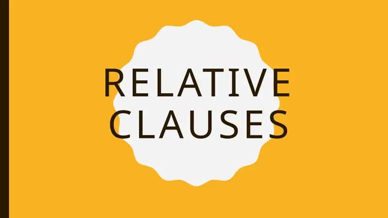 Relative clauses