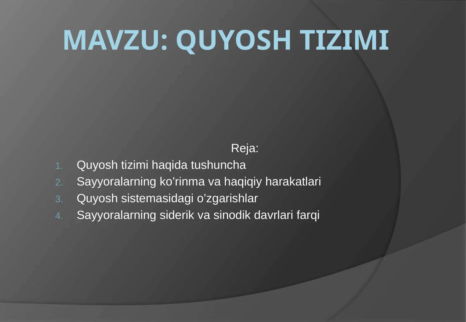 Quyosh tizimi