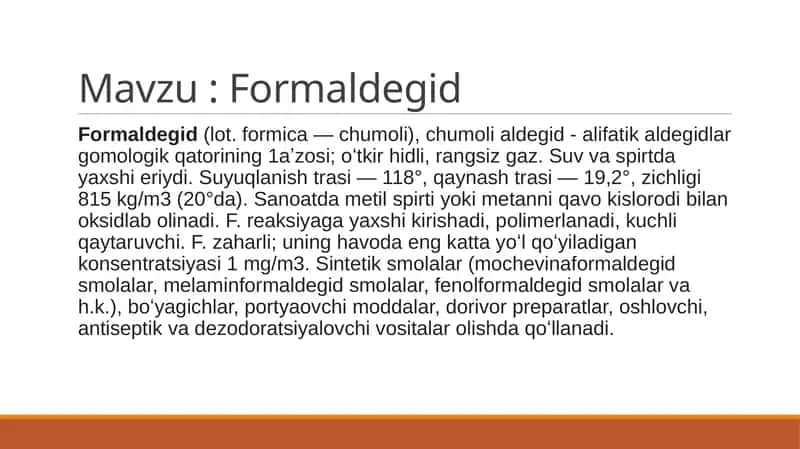 Formaldegid