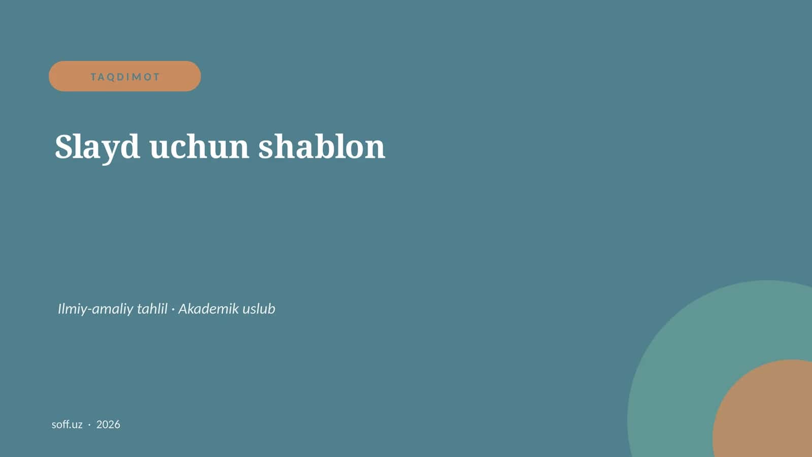 Slayd uchun shablon