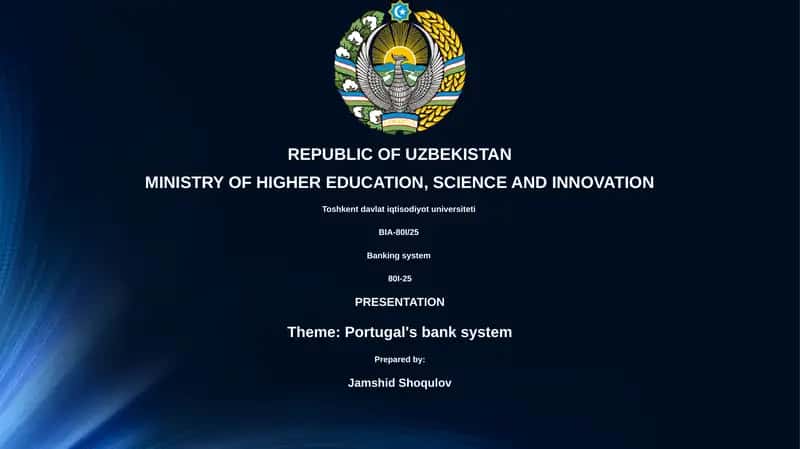 Presentation on Portugal's bank system