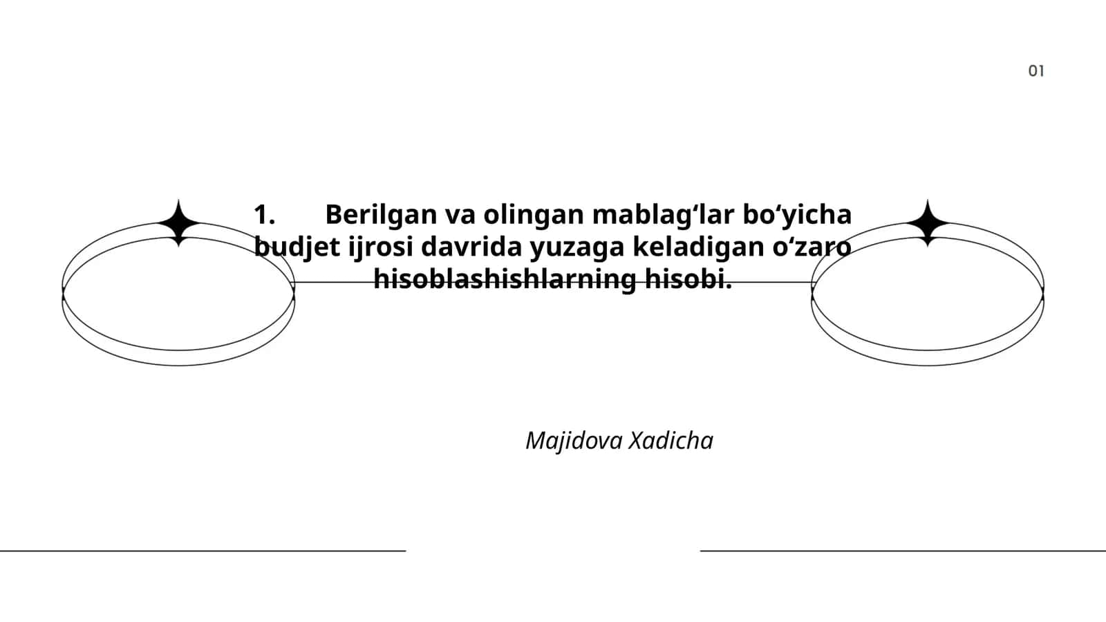 Berilgan va olingan mablag‘lar bo‘yicha budjet ijrosi davrida yuzaga keladigan o‘zaro hisoblashishlarning hisobi