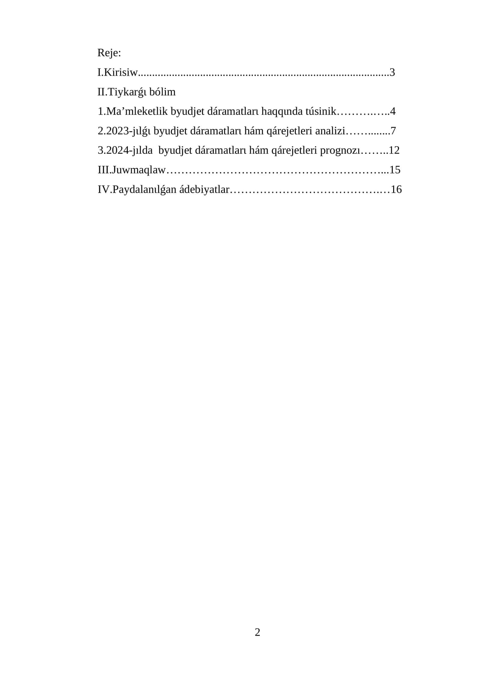 Ma’mleket byudjet dáramatlarɩ haqqɩnda túsinik