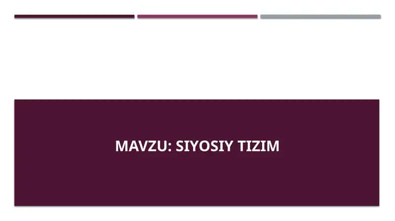 Siyosiy tizim