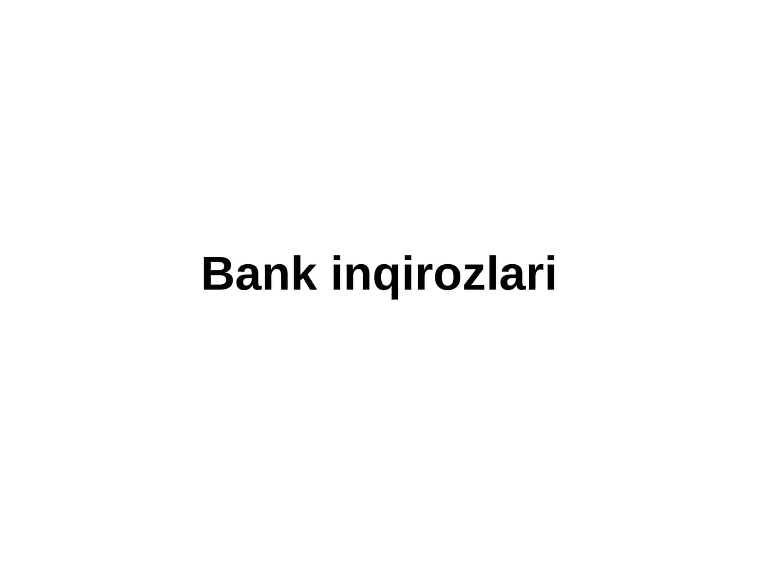 Bank inqirozlari