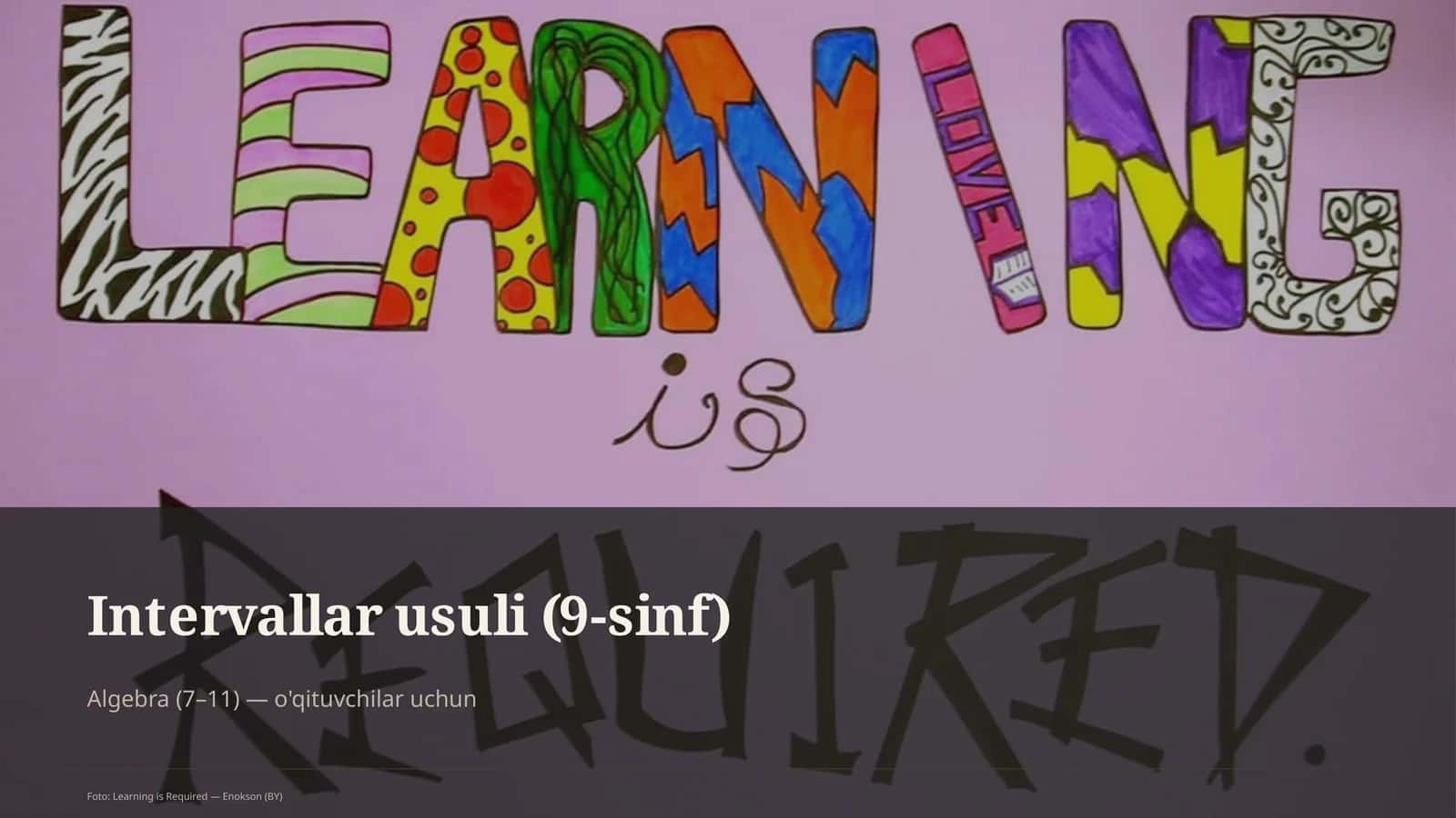Intervallar usuli (9-sinf)