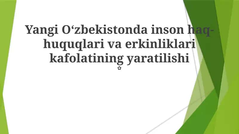 Inson Haq-Huquq Va Erkinliklari