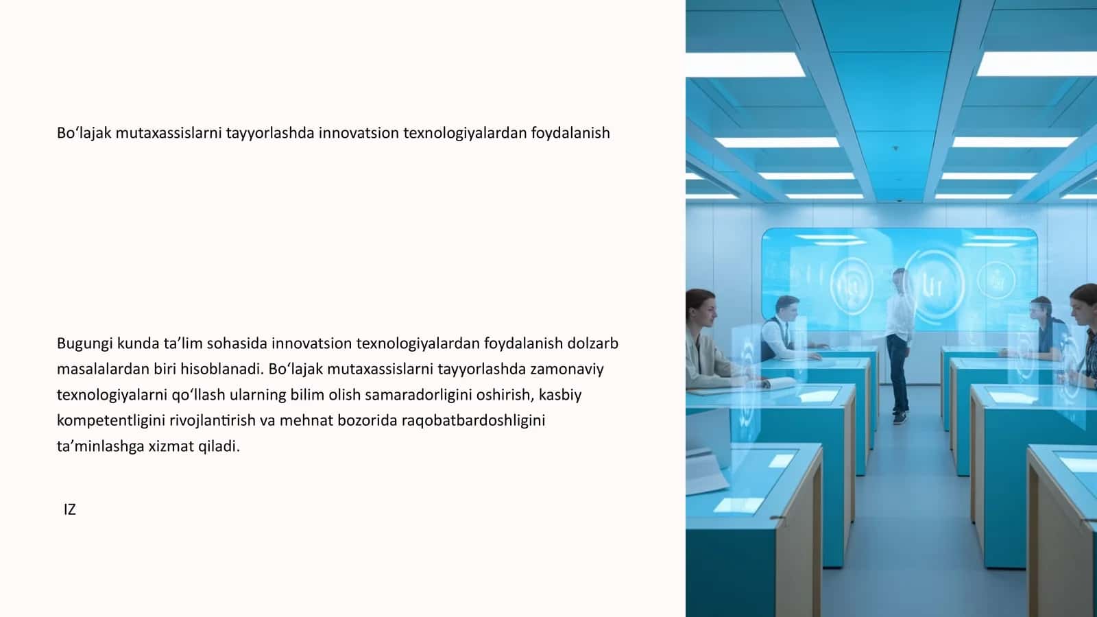 Bo‘lajak mutaxassislarni tayyorlashda innovatsion texnologiyalardan foydalanish